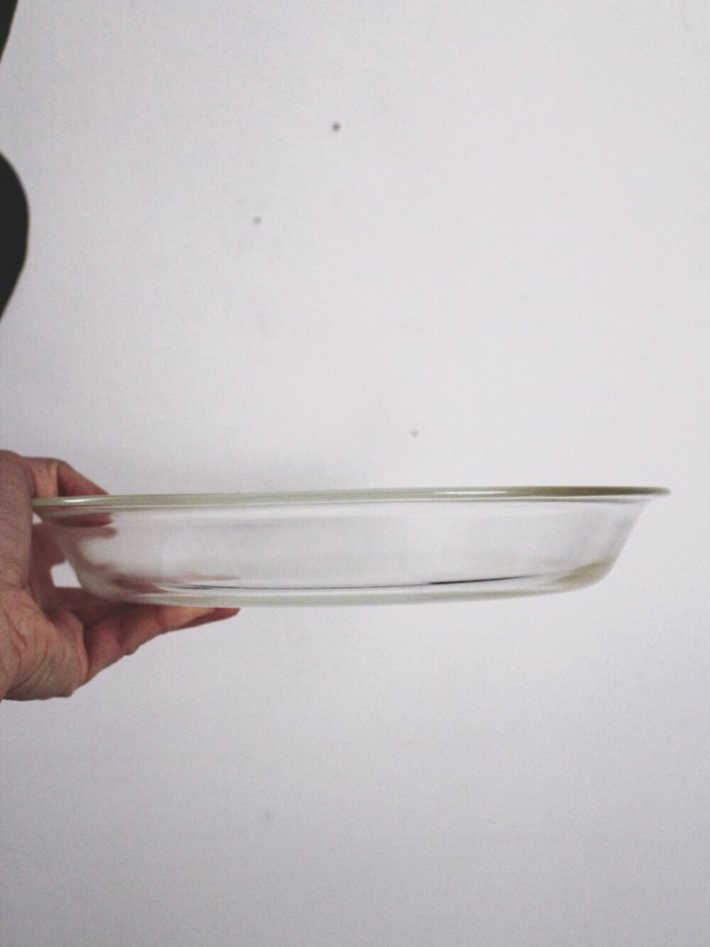 Vintage Pyrex Clear Glass 9" Pie Plate Baking Dish Serving Tray Mid Century USA - Picture 4 of 4